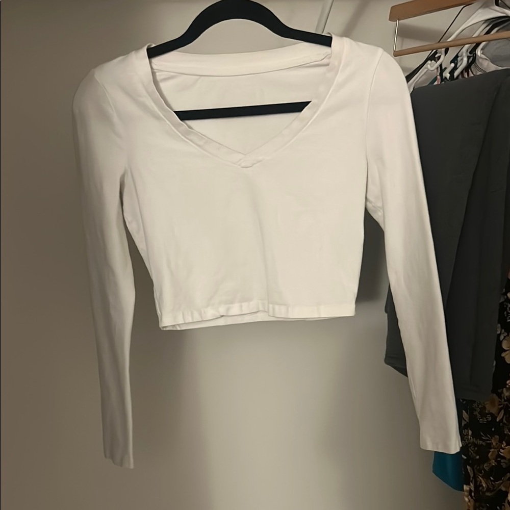 White Long Sleeve Women's Top